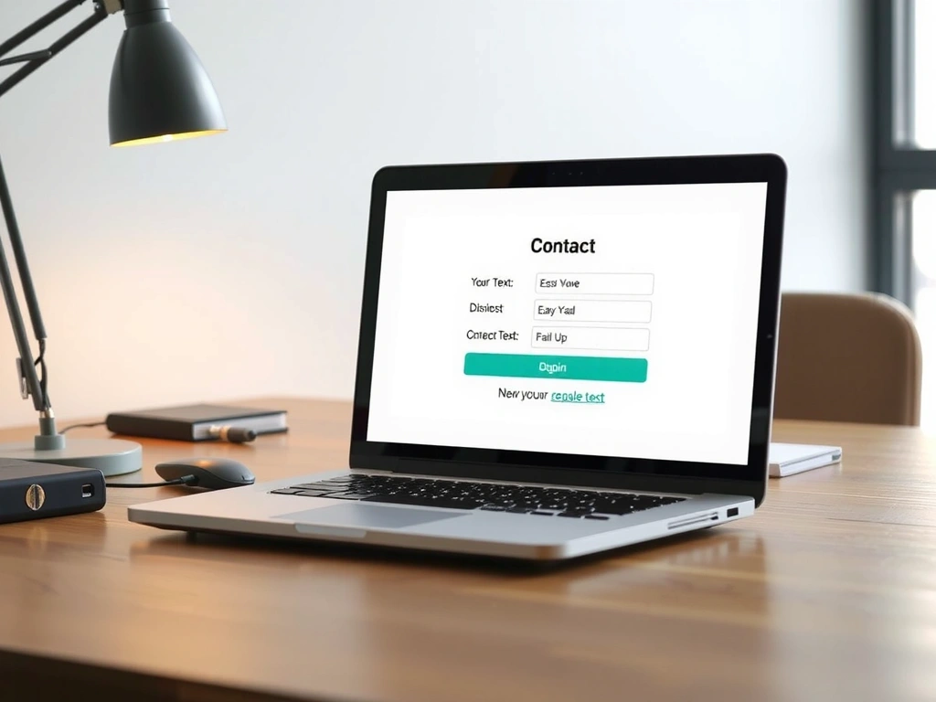 Formular auf Laptop-Bildschirm